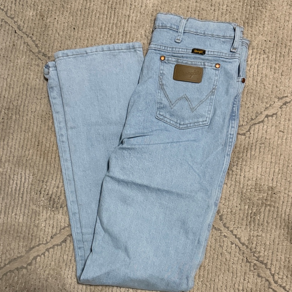 Wrangler Men's Sky Blue Straight Jeans